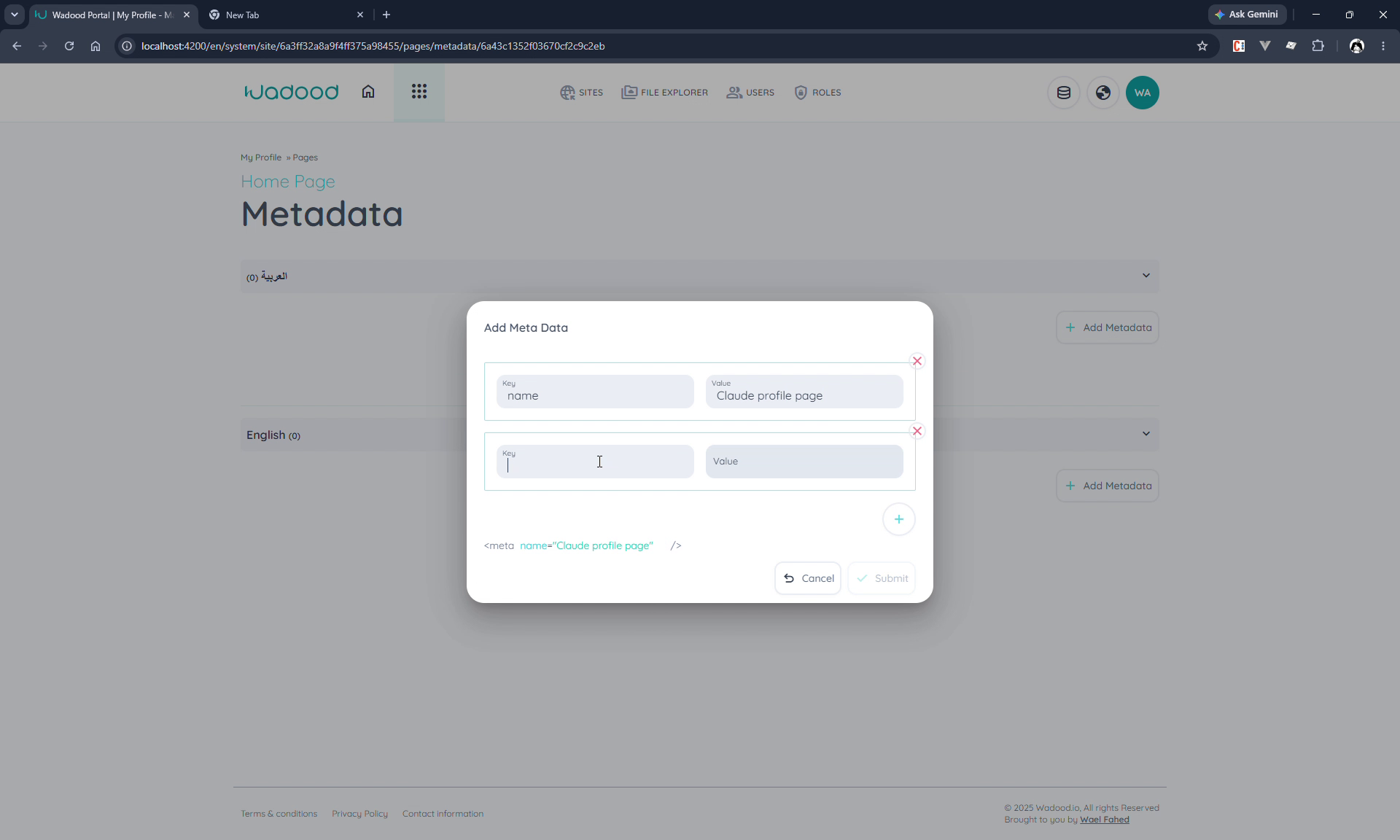 Metadata editor