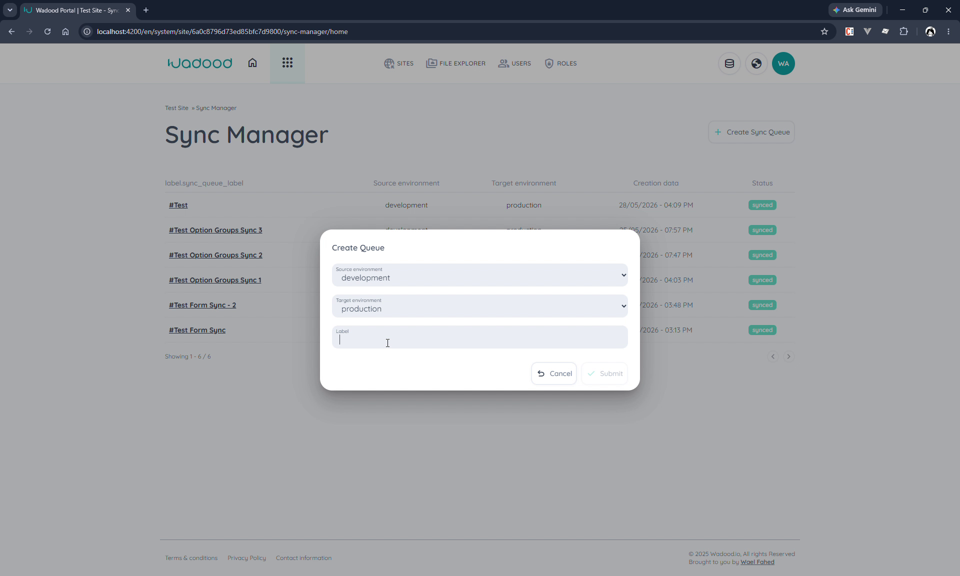 Create a sync queue